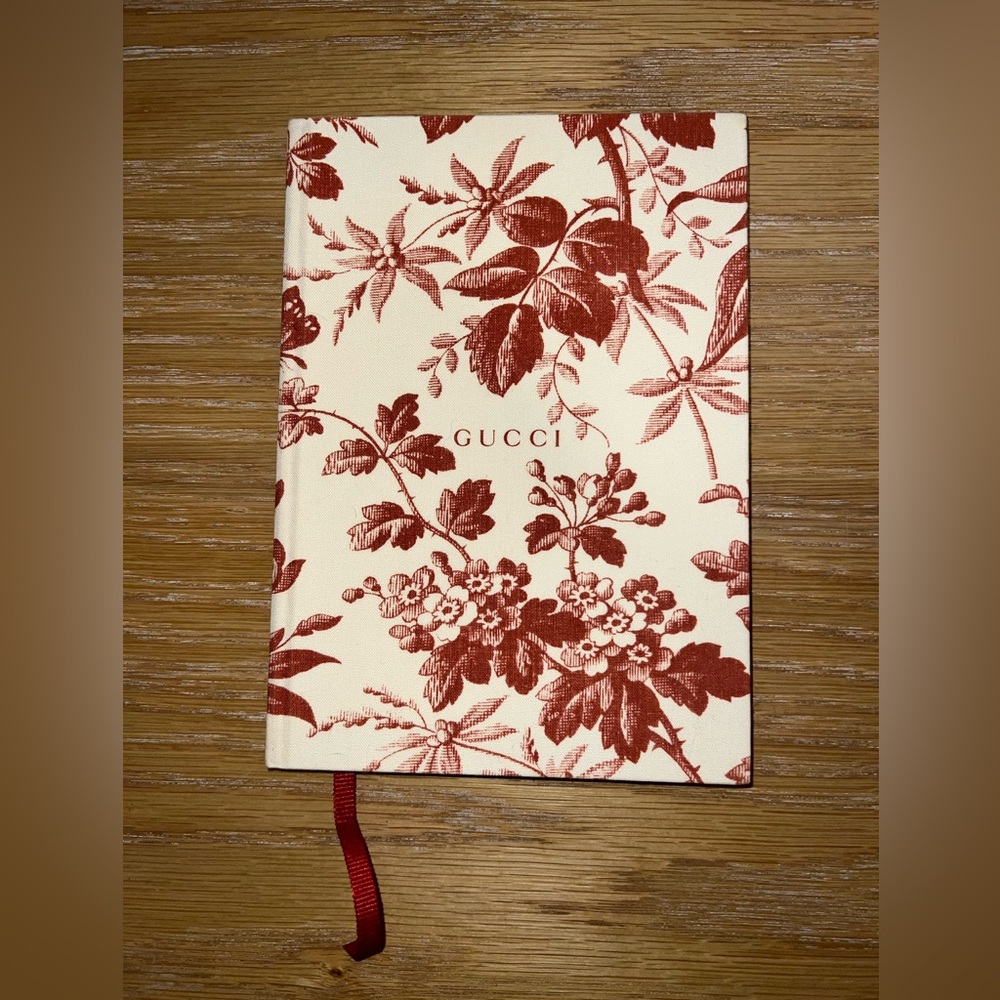 Gucci Red Flora Print Floral Journal
